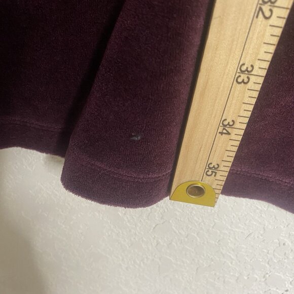 Pure Jill Velour Dress Women Size XL Pima Cotton Plush Velvet Shift Pockets - Picture 7 of 9